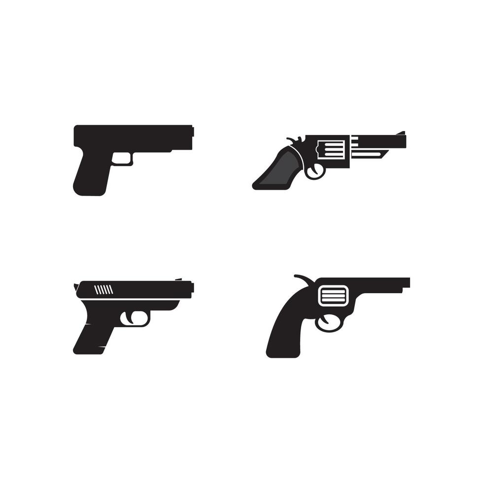 modelo de design de ilustração vetorial de logotipo de arma vetor