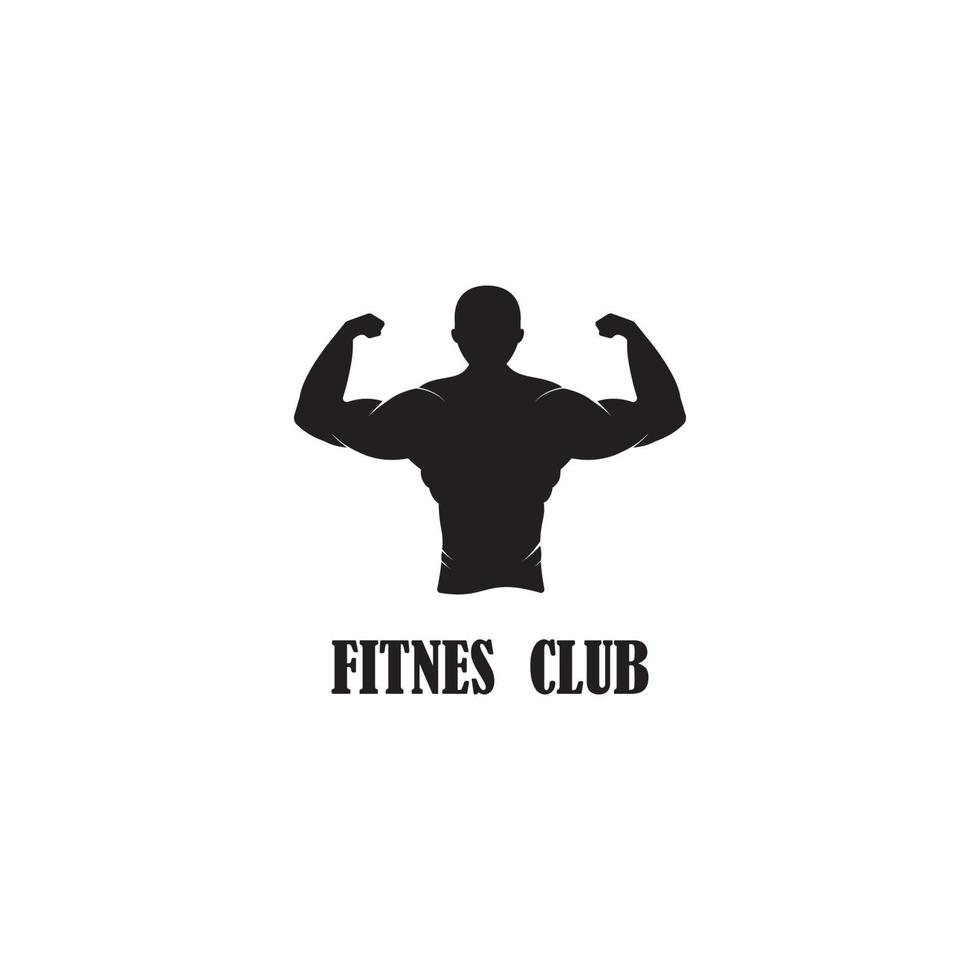 modelo de design de ilustração vetorial de logotipo de fitness. vetor