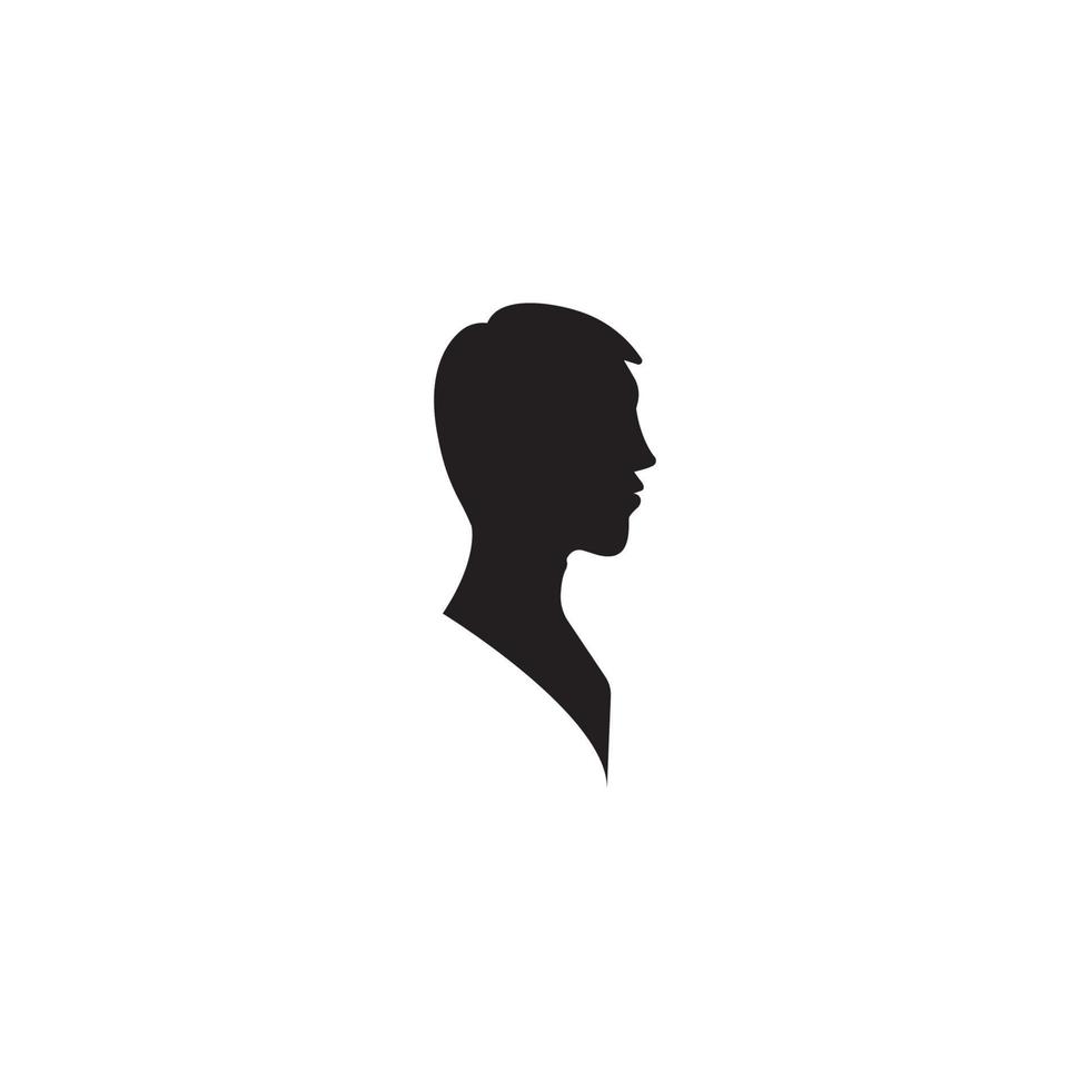 design de modelo de ilustração vetorial de ícone de rosto masculino vetor