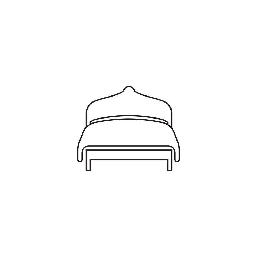 design de modelo de ilustração vetorial de ícone de cama vetor