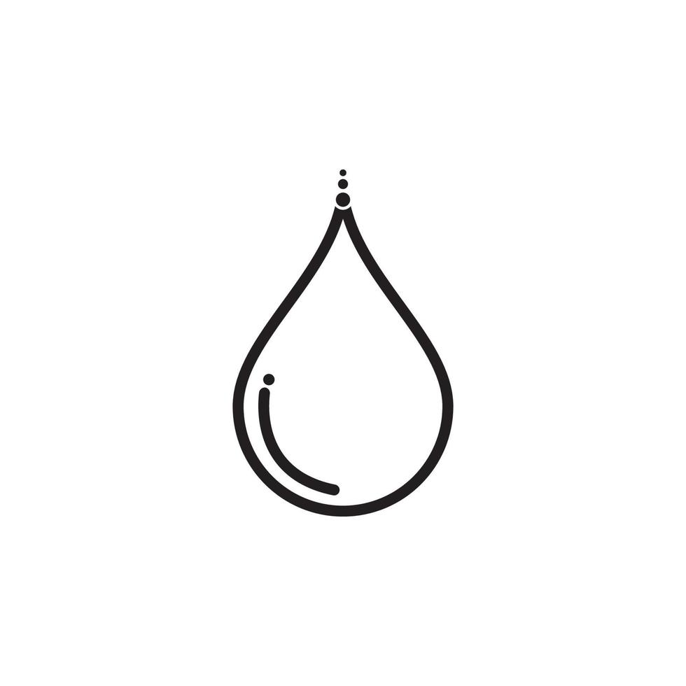 modelo de logotipo de ilustração vetorial de ícone de gota de água. vetor