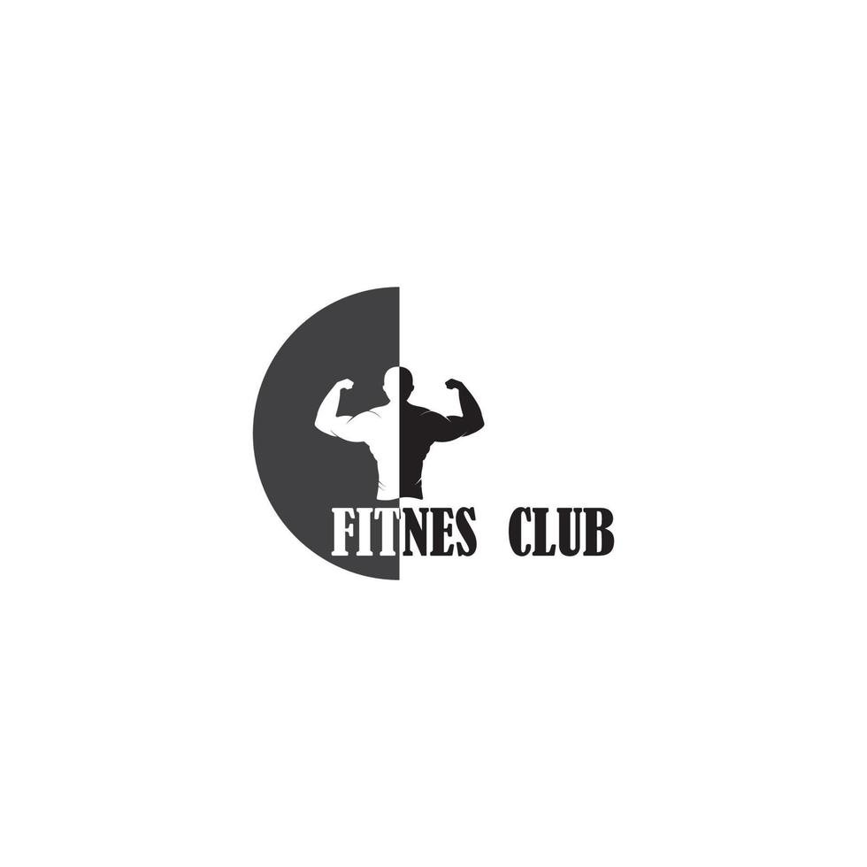 modelo de design de ilustração vetorial de logotipo de fitness. vetor