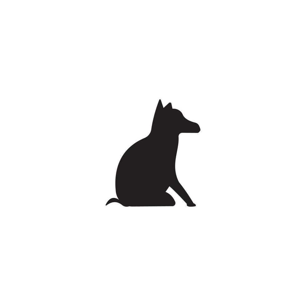 modelo de design de ilustração vetorial de ícone de cachorro vetor