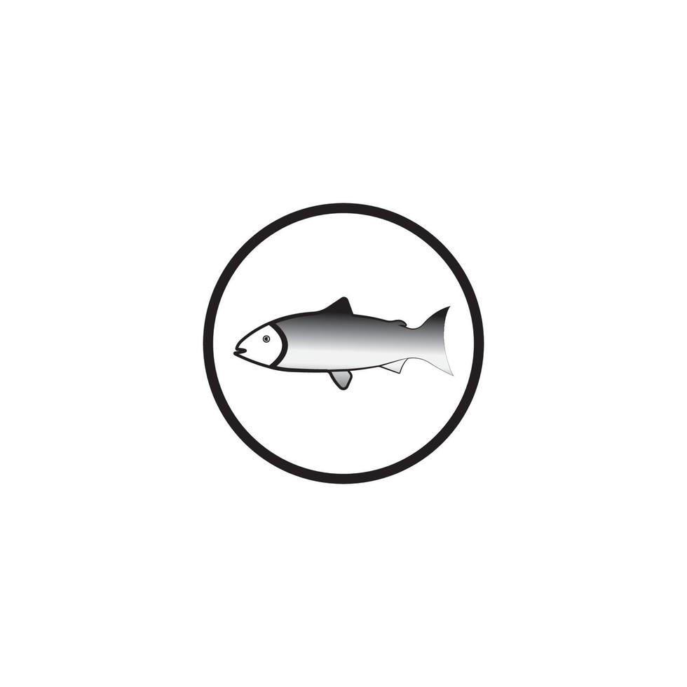 design de modelo de ilustração vetorial de ícone de peixe salmão vetor