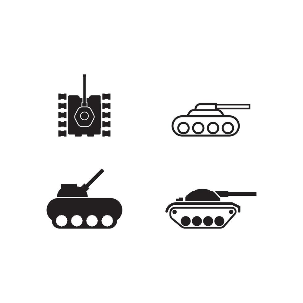 ícone de tanque militar vetor