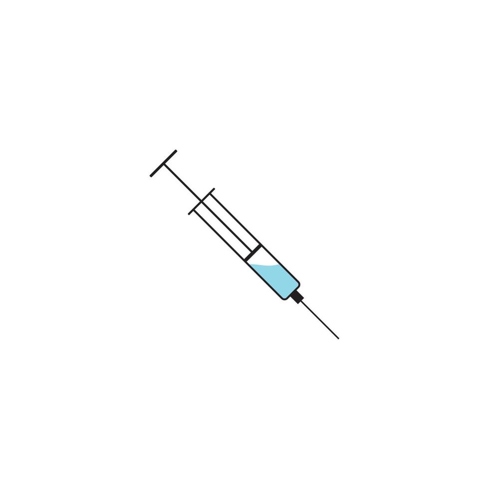 design de modelo de ilustração vetorial de ícone de seringa vetor