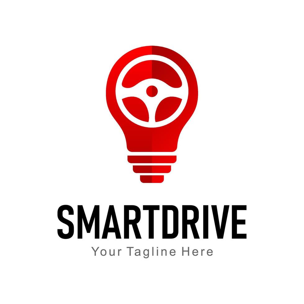 logotipo da lâmpada do driver inteligente vetor