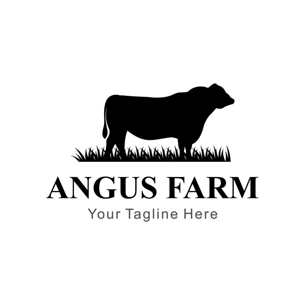 logo da fazenda angus vetor