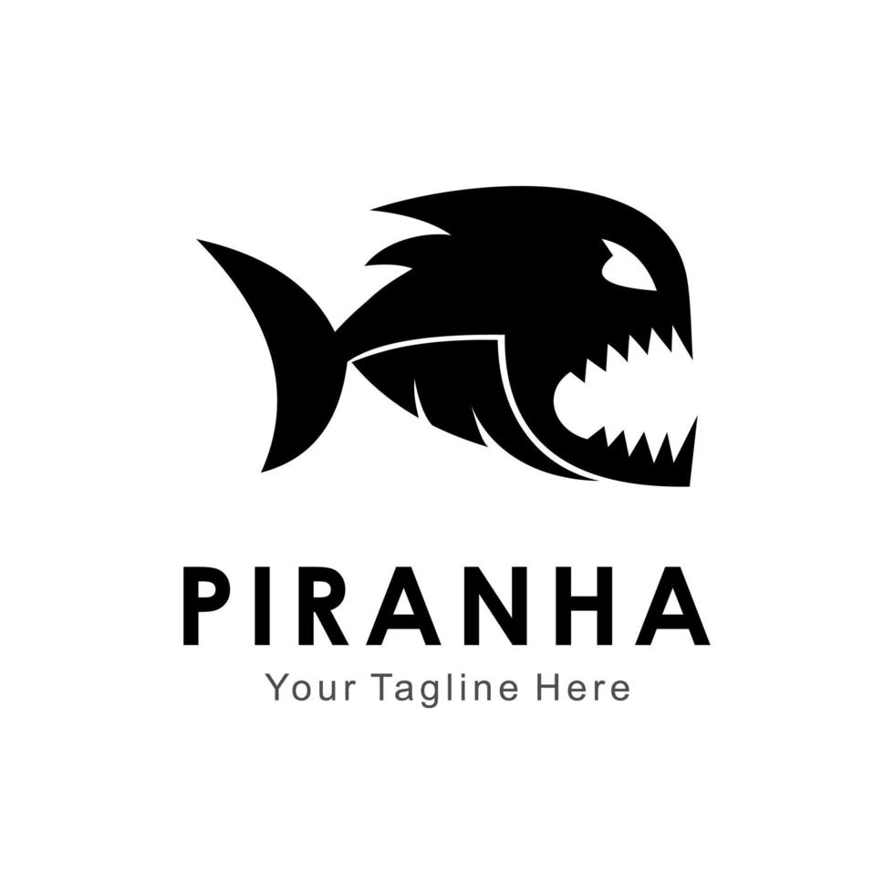 logotipo de vetor de piranha