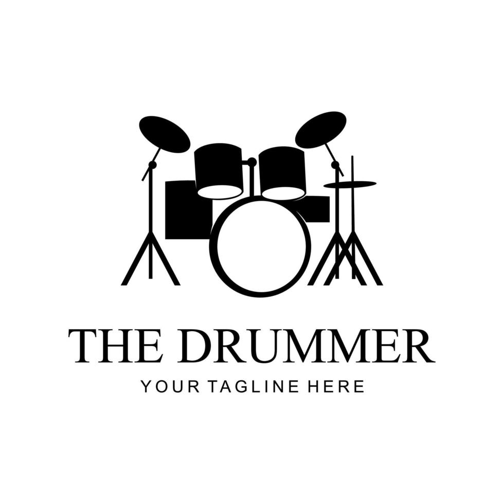 vetor do logotipo do baterista