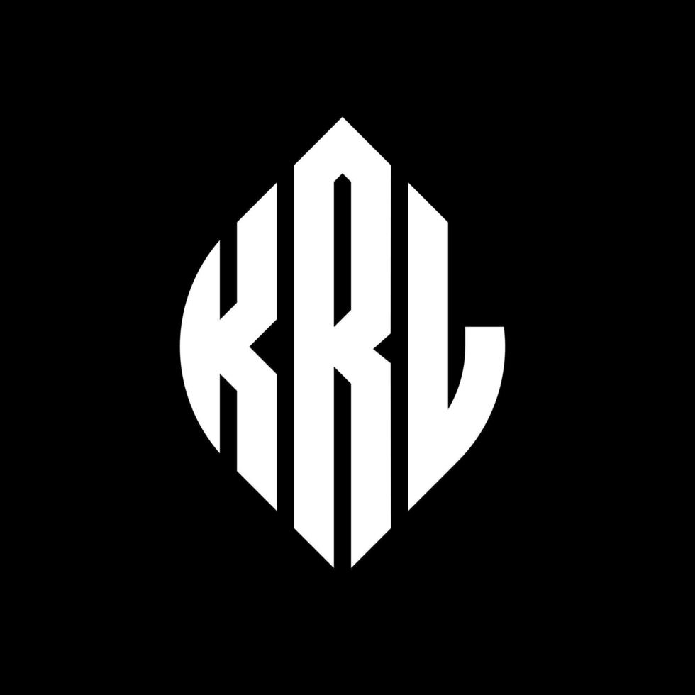 krl círculo carta logotipo design com forma de círculo e elipse. letras de elipse krl com estilo tipográfico. as três iniciais formam um logotipo circular. krl círculo emblema abstrato monograma carta marca vetor. vetor