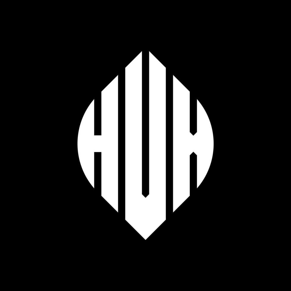 design de logotipo de carta de círculo hvx com forma de círculo e elipse. letras de elipse hvx com estilo tipográfico. as três iniciais formam um logotipo circular. hvx círculo emblema abstrato monograma carta marca vetor. vetor