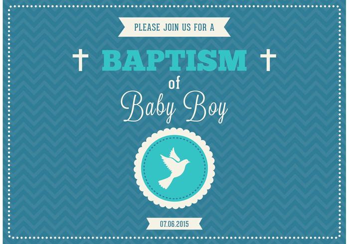 Convite grátis do vetor do baptismo do bebé