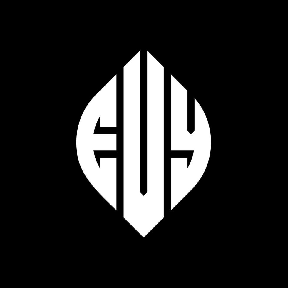 design de logotipo de carta de círculo evy com forma de círculo e elipse. letras de elipse evy com estilo tipográfico. as três iniciais formam um logotipo circular. evy círculo emblema abstrato monograma carta marca vetor. vetor