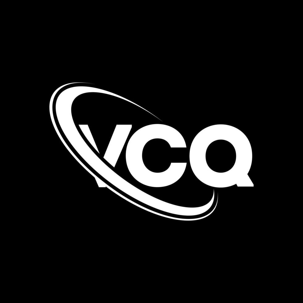 logotipo vcq. carta vcq. design de logotipo de letra vcq. iniciais vcq logotipo ligado com círculo e logotipo monograma maiúsculo. tipografia vcq para marca de tecnologia, negócios e imóveis. vetor