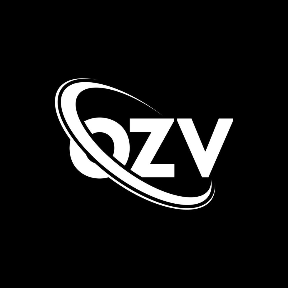 logotipo oz. carta oz. design de logotipo de carta ozv. iniciais ozv logotipo ligado com círculo e logotipo monograma em maiúsculas. tipografia ozv para marca de tecnologia, negócios e imóveis. vetor