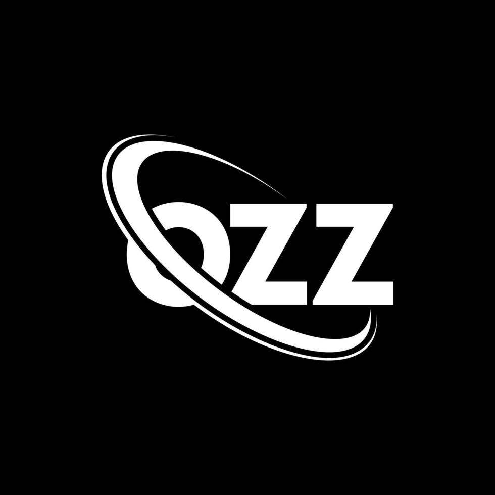 oz logotipo. carta oz. design de logotipo de carta ozz. iniciais ozz logotipo ligado com círculo e logotipo monograma maiúsculo. tipografia ozz para marca de tecnologia, negócios e imóveis. vetor