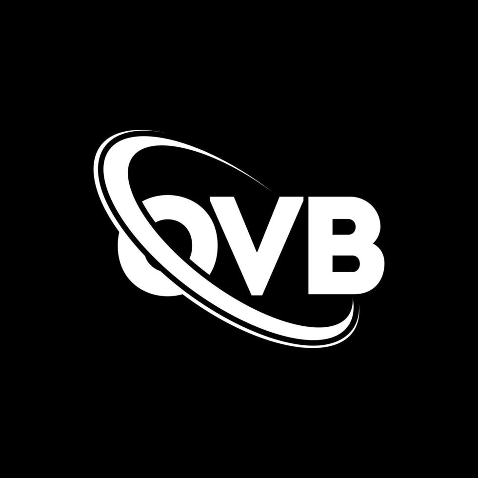 logotipo ovb. carta ovb. design de logotipo de carta ovb. iniciais ovb logotipo ligado com círculo e logotipo monograma maiúsculo. tipografia ovb para marca de tecnologia, negócios e imóveis. vetor