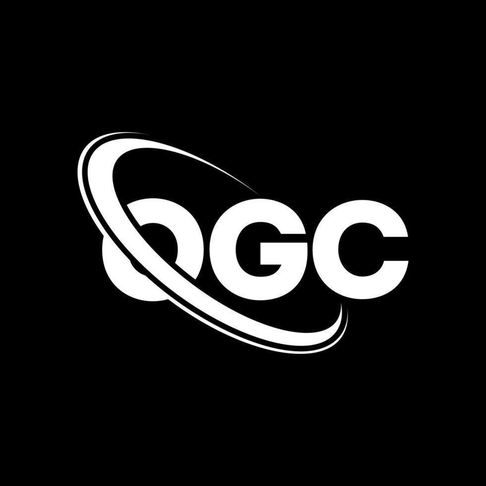 logotipo og. carta og. design de logotipo de carta ogc. iniciais ogc logotipo ligado com círculo e logotipo monograma em maiúsculas. tipografia ogc para marca de tecnologia, negócios e imóveis. vetor