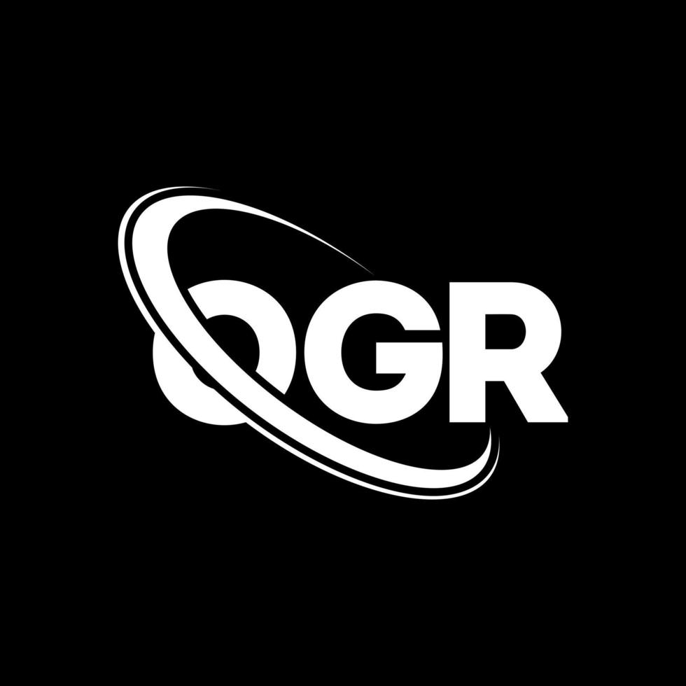 logotipo ogr. carta ogr. design de logotipo de carta ogr. iniciais ogr logotipo ligado com círculo e logotipo monograma maiúsculo. ogr tipografia para marca de tecnologia, negócios e imóveis. vetor