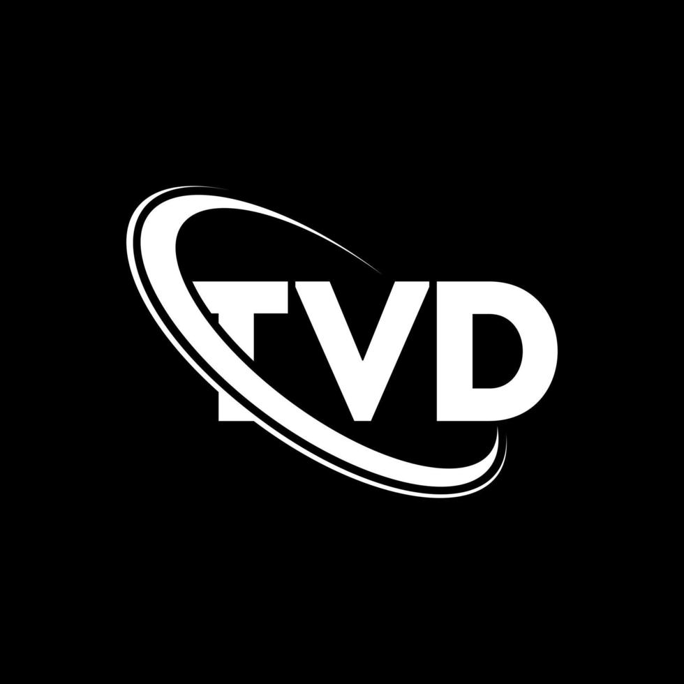 logotipo tvd. carta tvd. design de logotipo de carta tvd. iniciais tvd logotipo ligado com círculo e logotipo monograma maiúsculo. tipografia tvd para marca de tecnologia, negócios e imóveis. vetor