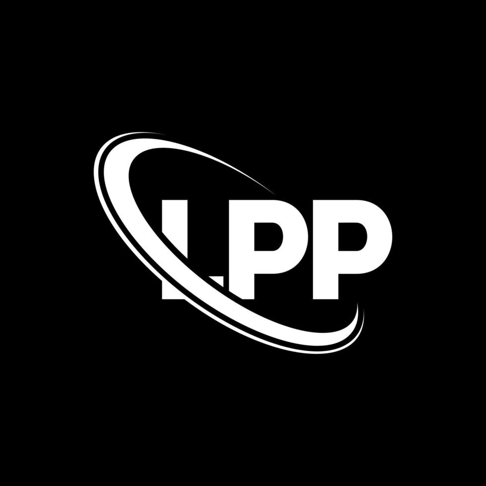 logotipo lp. carta lp. design de logotipo de carta lpp. iniciais lpp logotipo ligado com círculo e logotipo monograma maiúsculo. tipografia lpp para marca de tecnologia, negócios e imóveis. vetor