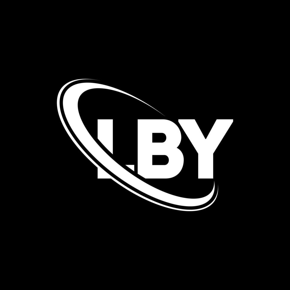 lby logotipo. por carta. design de logotipo de letra lby. iniciais lby logotipo ligado com círculo e logotipo monograma maiúsculo. lby tipografia para tecnologia, negócios e marca imobiliária. vetor