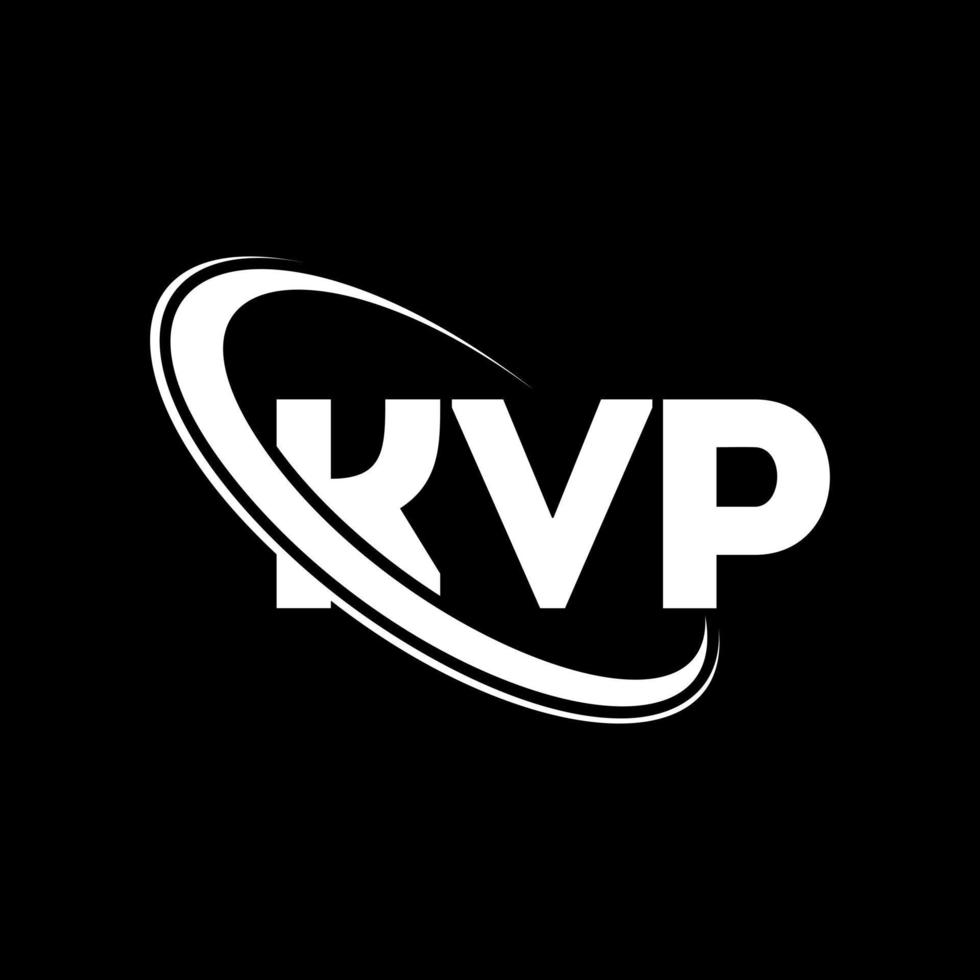 logotipo kvp. carta kvp. design de logotipo de carta kvp. iniciais kvp logotipo ligado com círculo e logotipo monograma em maiúsculas. tipografia kvp para marca de tecnologia, negócios e imóveis. vetor