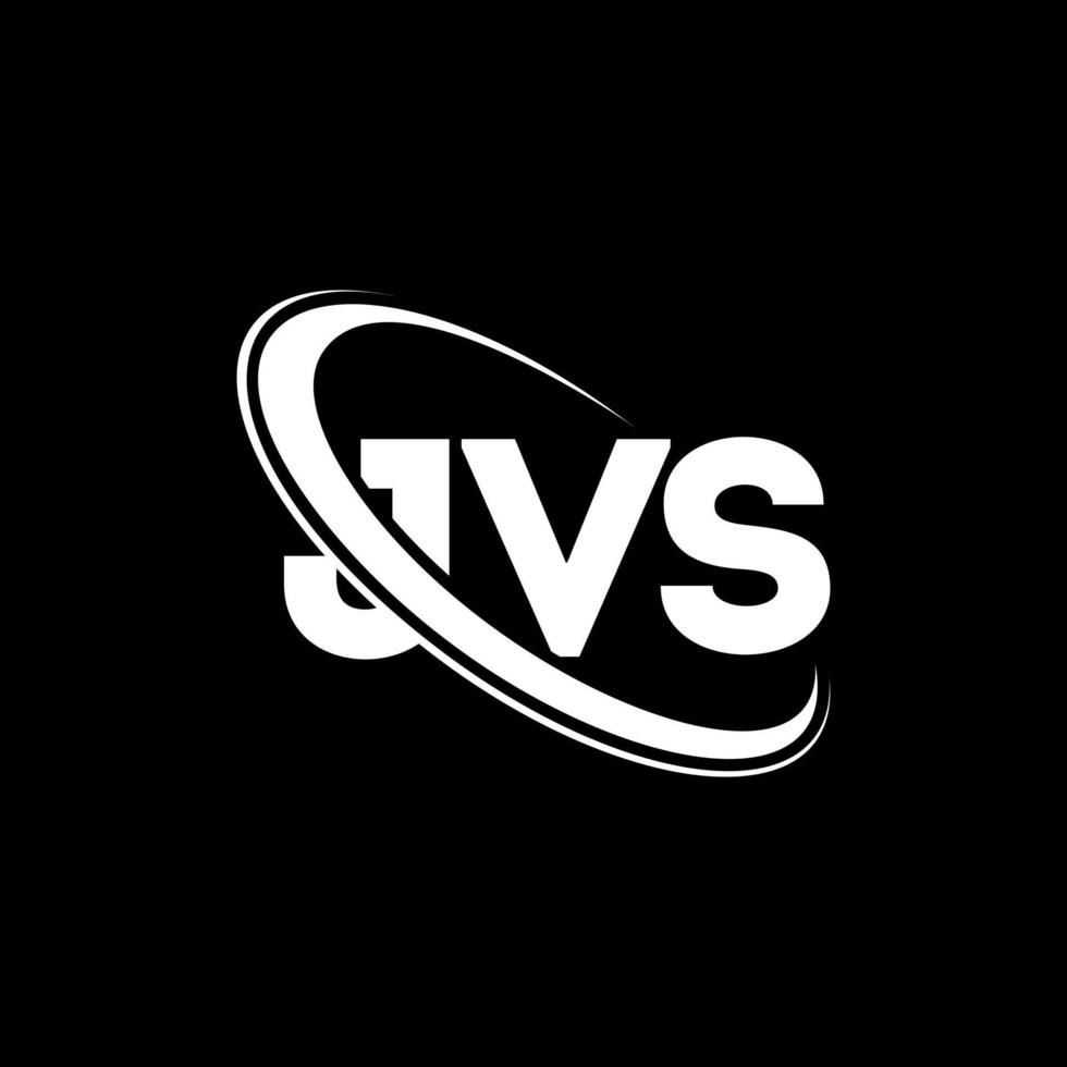 jv logotipo. carta jv. design de logotipo de carta jvs. iniciais jvs logotipo ligado com círculo e logotipo monograma em maiúsculas. jvs tipografia para marca de tecnologia, negócios e imóveis. vetor