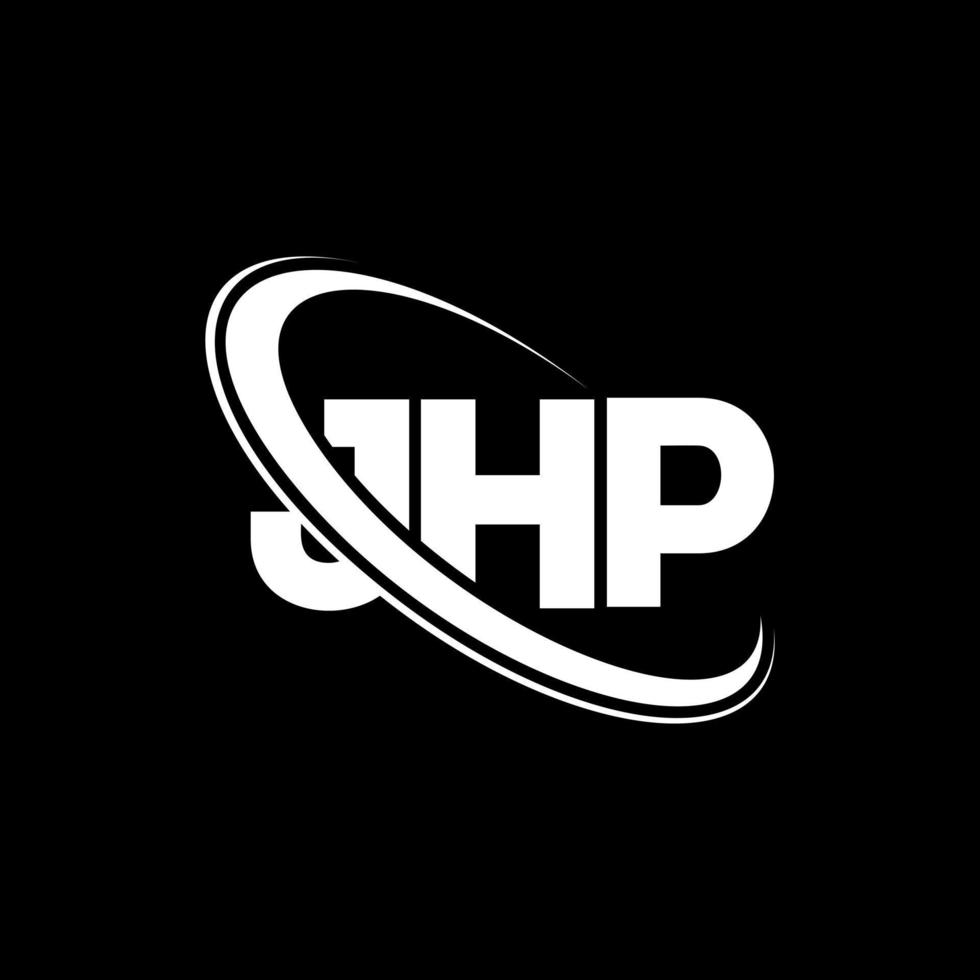 logotipo jhp. carta jhp. design de logotipo de carta jhp. iniciais do logotipo da jhp vinculados ao logotipo do monograma em letras maiúsculas e em círculo. tipografia jhp para marca de tecnologia, negócios e imóveis. vetor