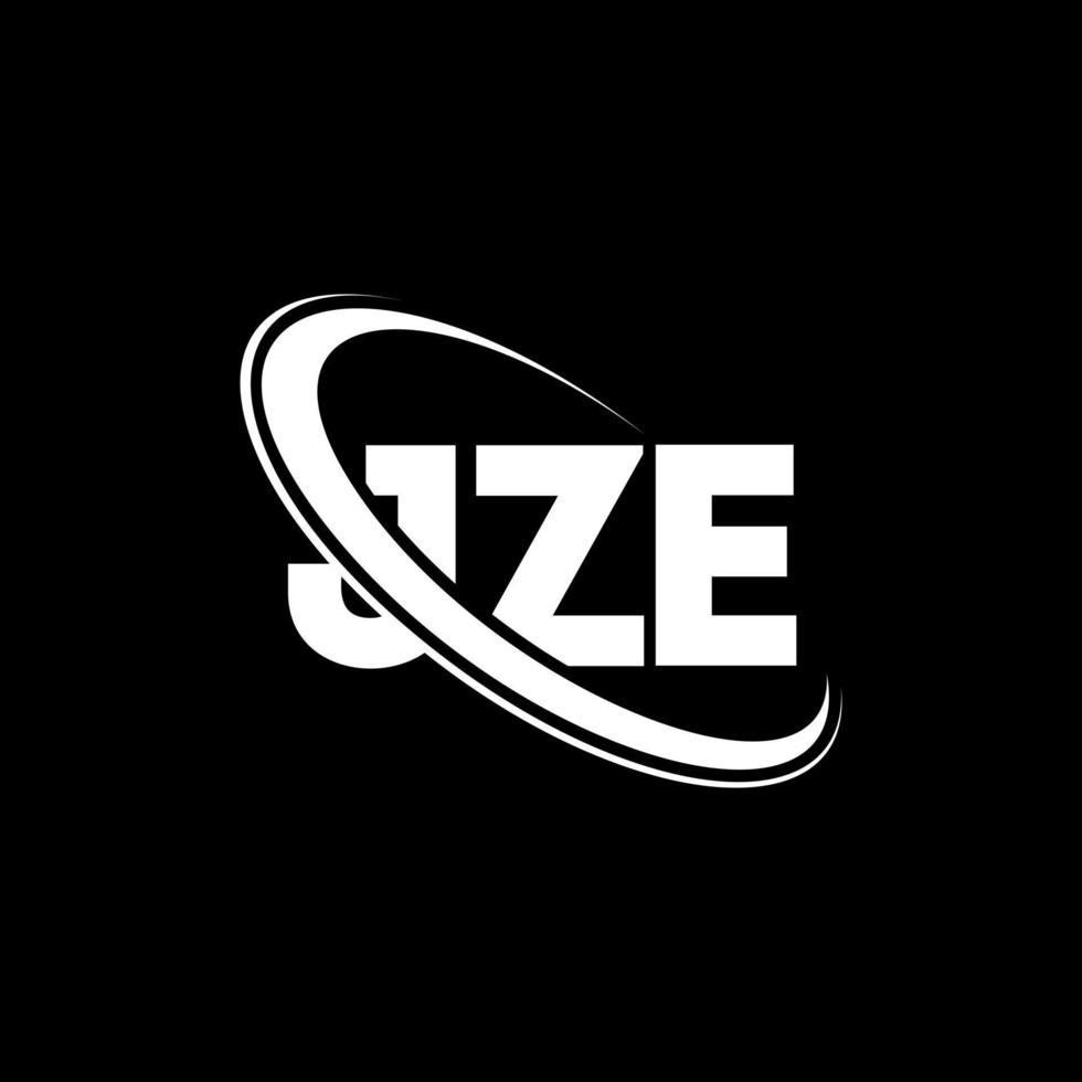 logotipo jze. carta jze. design de logotipo de letra jze. iniciais jze logotipo ligado com círculo e logotipo monograma em maiúsculas. tipografia jze para marca de tecnologia, negócios e imóveis. vetor