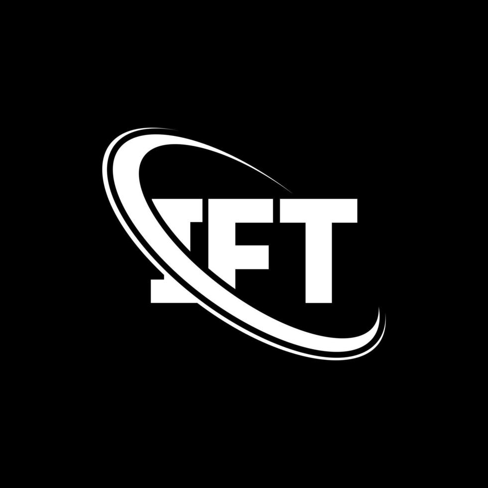 logotipo ift. se carta. design de logotipo de letra ift. iniciais ift logotipo ligado com círculo e logotipo monograma maiúsculo. ift tipografia para tecnologia, negócios e marca imobiliária. vetor