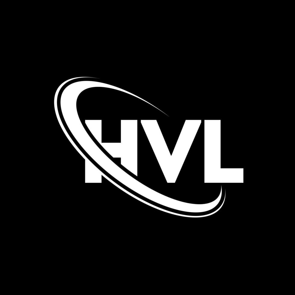 logotipo hvl. letra hv. design de logotipo de letra hvl. iniciais hvl logotipo ligado com círculo e logotipo monograma em maiúsculas. hvl tipografia para tecnologia, negócios e marca imobiliária. vetor