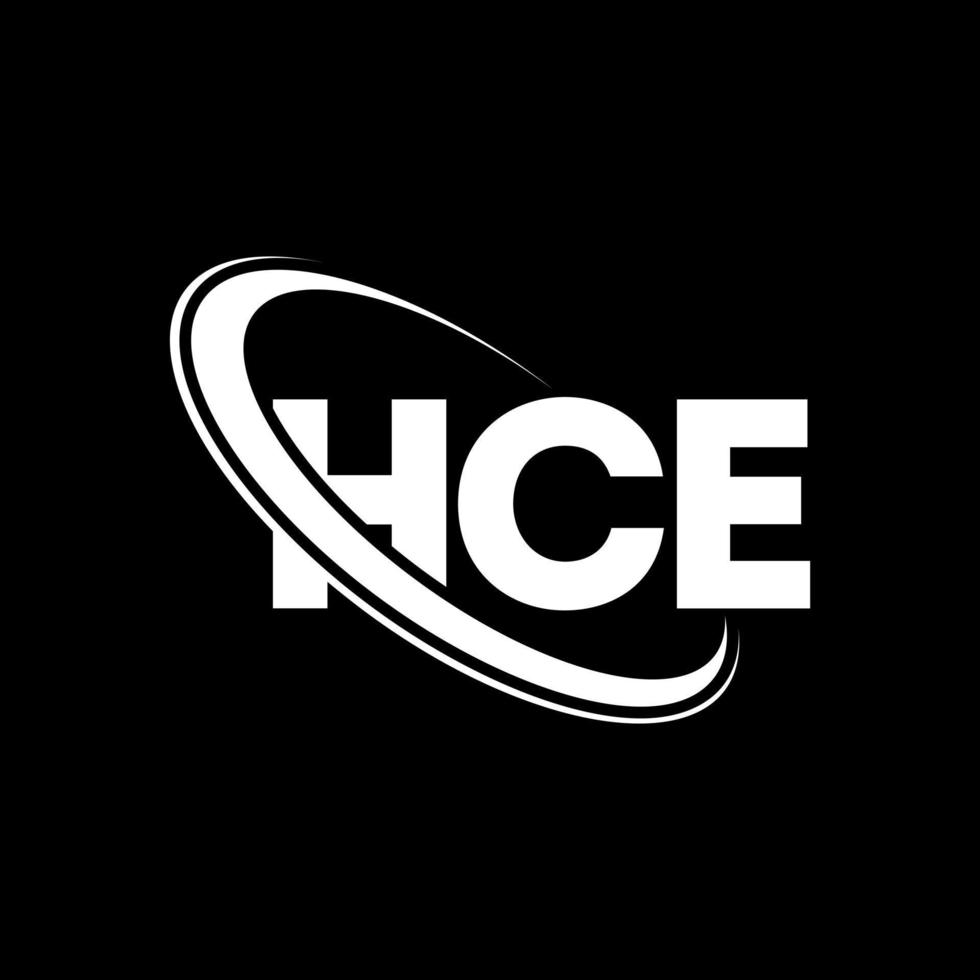 logotipo hce. h carta. design de logotipo de carta hce. iniciais hce logotipo ligado com círculo e logotipo monograma maiúsculo. tipografia hce para marca de tecnologia, negócios e imóveis. vetor