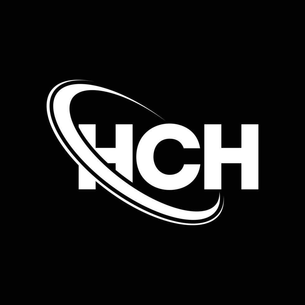 logotipo h. h carta. design de logotipo de letra hch. iniciais hch logotipo ligado com círculo e logotipo monograma maiúsculo. hch tipografia para marca de tecnologia, negócios e imóveis. vetor