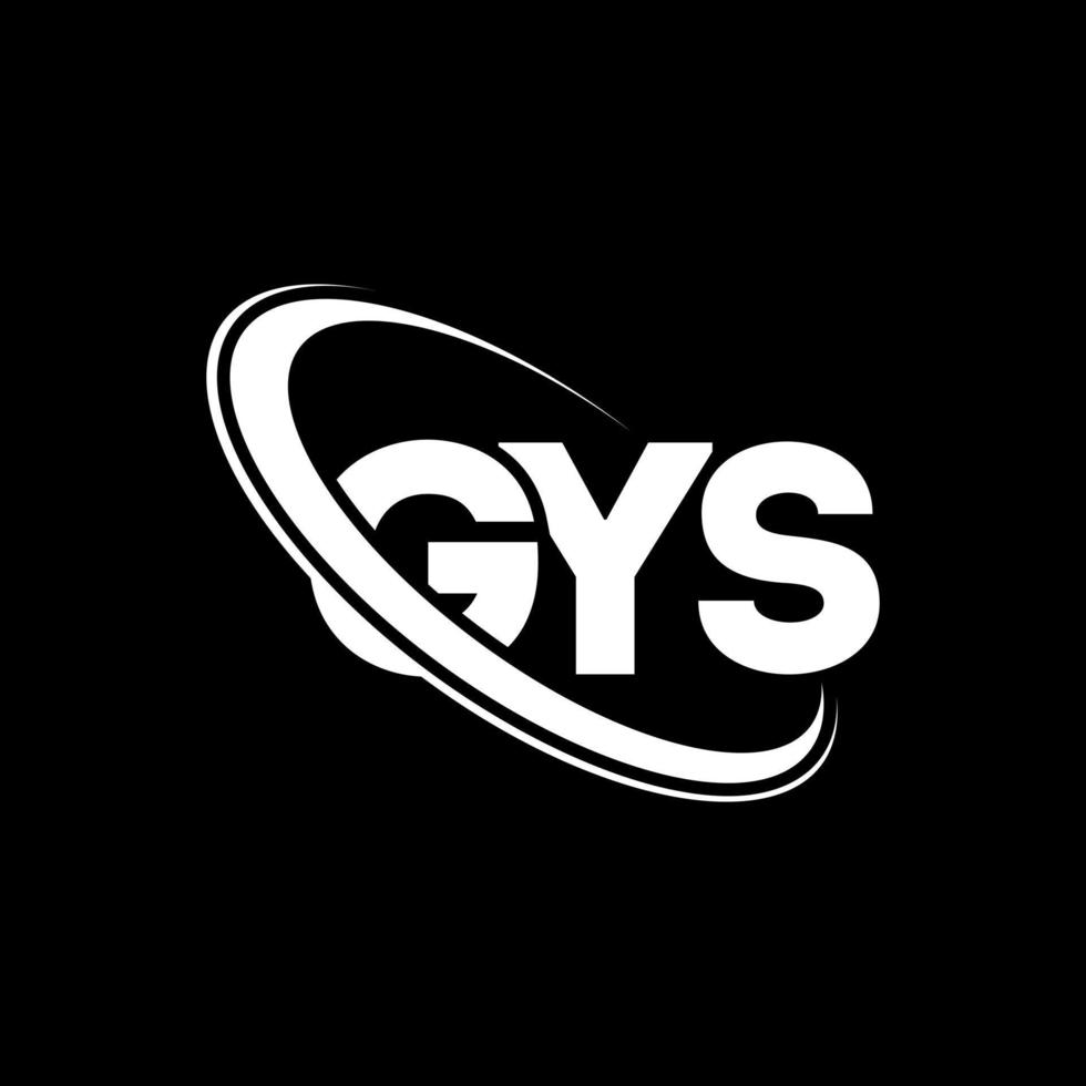 logotipo do gys. carta de gi. design de logotipo de carta gys. iniciais gys logotipo ligado com círculo e logotipo monograma maiúsculo. gys tipografia para tecnologia, negócios e marca imobiliária. vetor