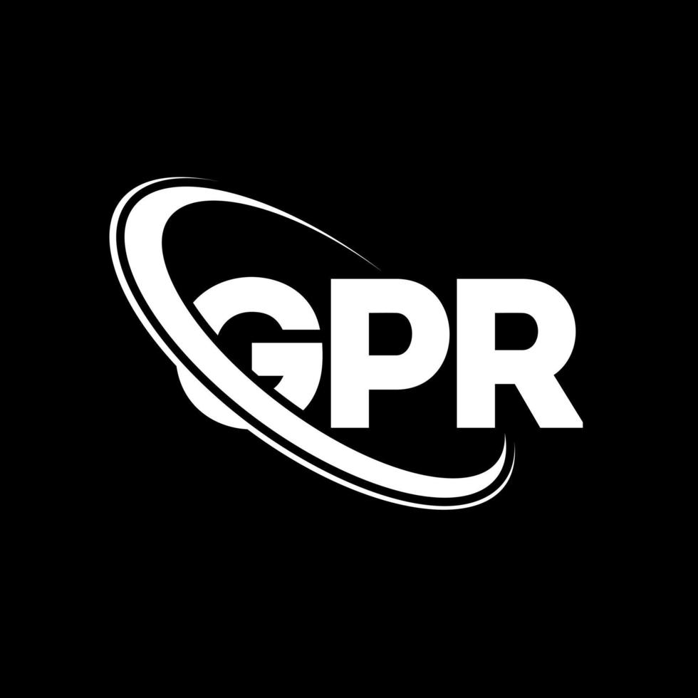 logotipo gpr. carta gpr. design de logotipo de carta gpr. iniciais gpr logotipo ligado com círculo e logotipo monograma maiúsculo. tipografia gpr para marca de tecnologia, negócios e imóveis. vetor