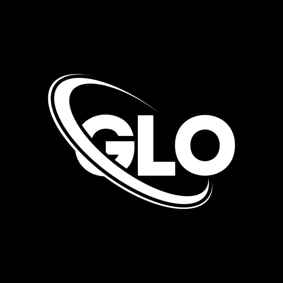 logotipo glo. carta glo. design de logotipo de carta glo. iniciais glo logotipo ligado com círculo e logotipo monograma em maiúsculas. tipografia glo para marca de tecnologia, negócios e imóveis. vetor