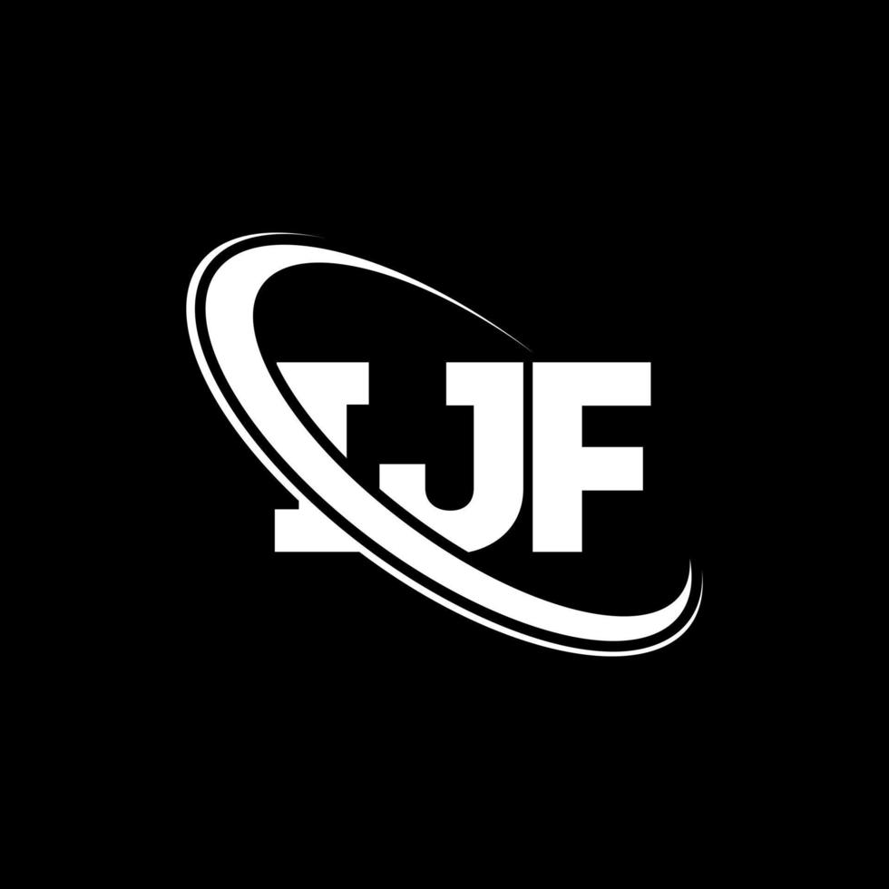 logotipo jf. carta jf. design de logotipo de carta ijf. iniciais ijf logotipo ligado com círculo e logotipo monograma maiúsculo. tipografia ijf para marca de tecnologia, negócios e imóveis. vetor