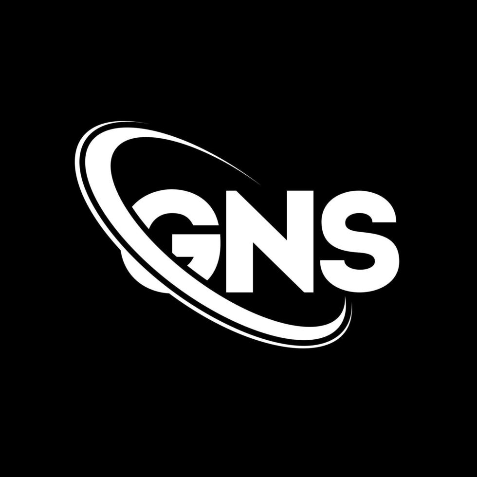 logotipo gns. carta gns. design de logotipo de carta gns. iniciais gns logotipo ligado com círculo e logotipo monograma maiúsculo. tipografia gns para marca de tecnologia, negócios e imóveis. vetor