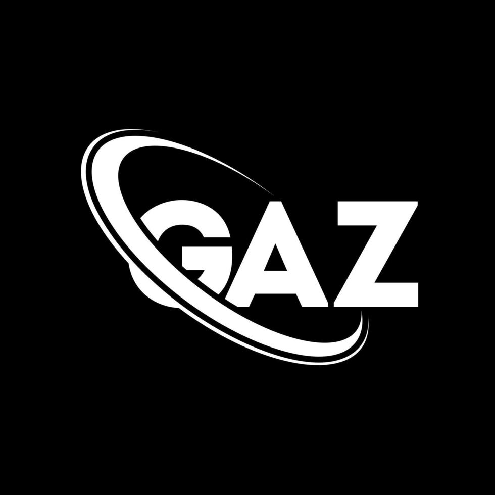 logotipo do gaz. carta de gaz. design de logotipo de carta gaz. iniciais gaz logotipo ligado com círculo e logotipo monograma maiúsculo. gaz tipografia para marca de tecnologia, negócios e imóveis. vetor