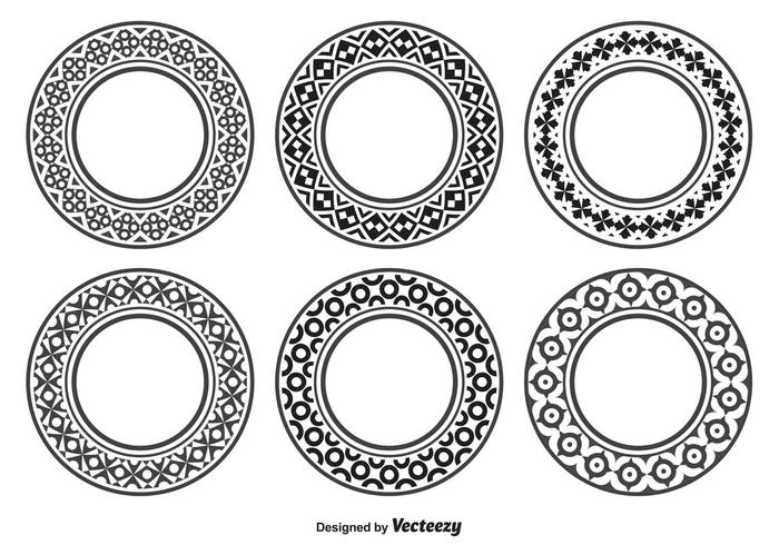 Formas circulares decorativas vetor