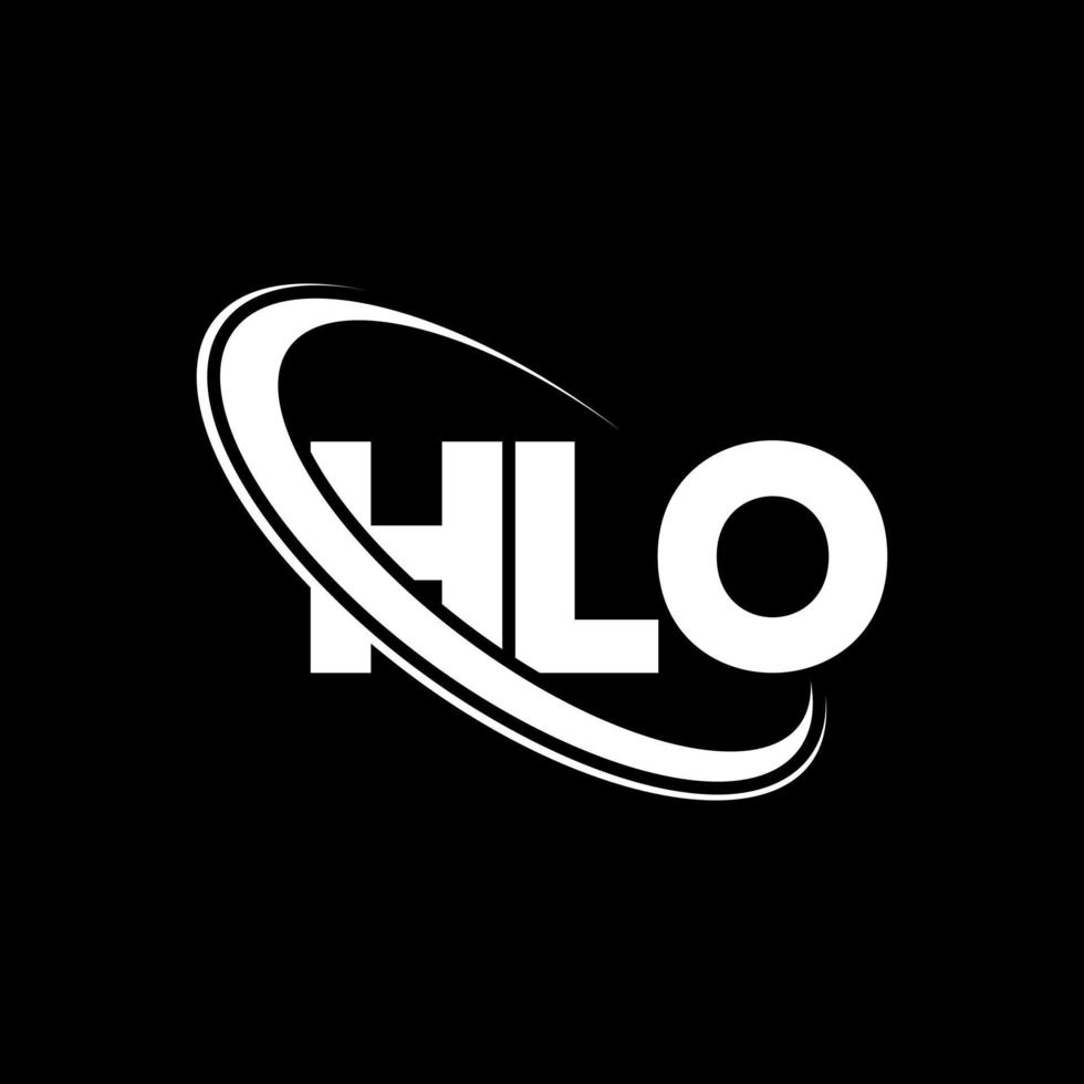 hlo logotipo. ola carta. design de logotipo de letra hlo. iniciais hlo logotipo ligado com círculo e logotipo monograma maiúsculo. hlo tipografia para tecnologia, negócios e marca imobiliária. vetor