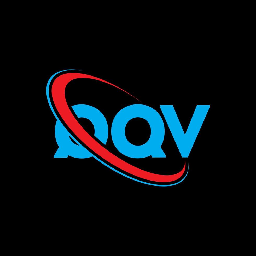 logotipo qqv. letra qqv. design de logotipo de letra qqv. iniciais qqv logotipo ligado com círculo e logotipo monograma maiúsculo. tipografia qqv para tecnologia, negócios e marca imobiliária. vetor