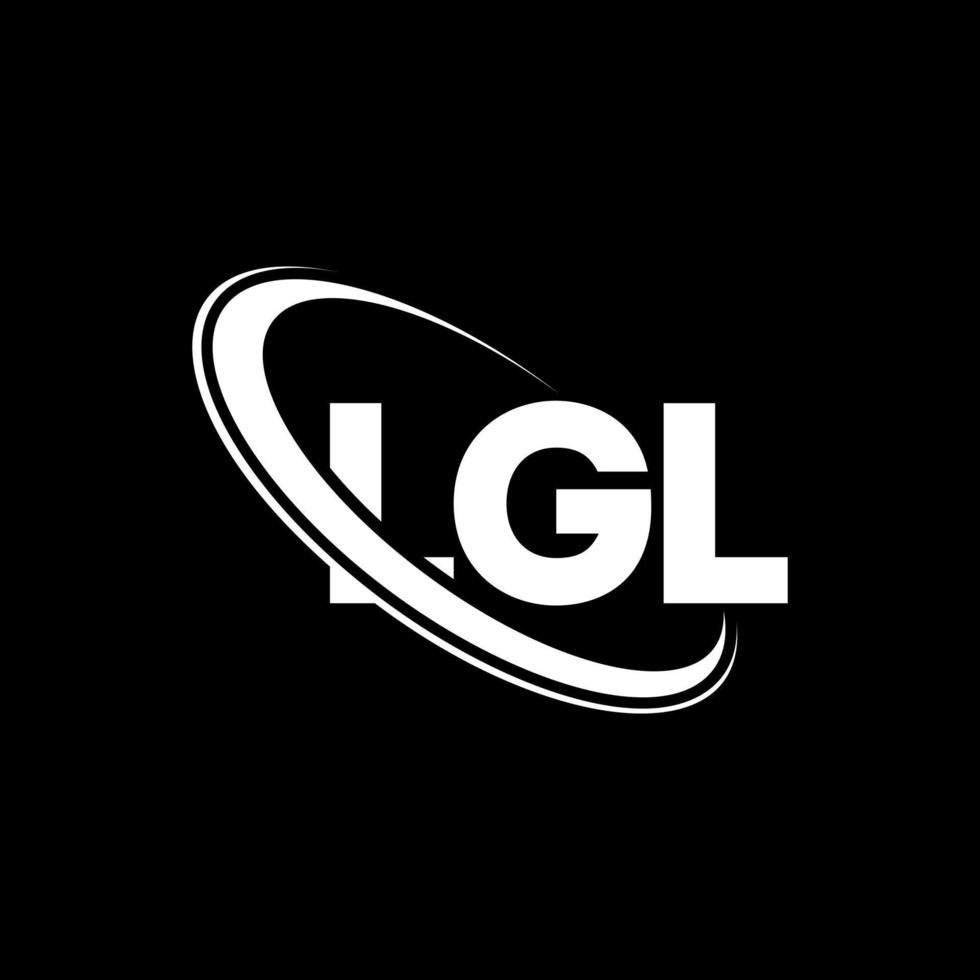 logotipo lg. carta lg. design de logotipo de letra lgl. iniciais lgl logotipo ligado com círculo e logotipo monograma maiúsculo. tipografia lgl para marca de tecnologia, negócios e imóveis. vetor