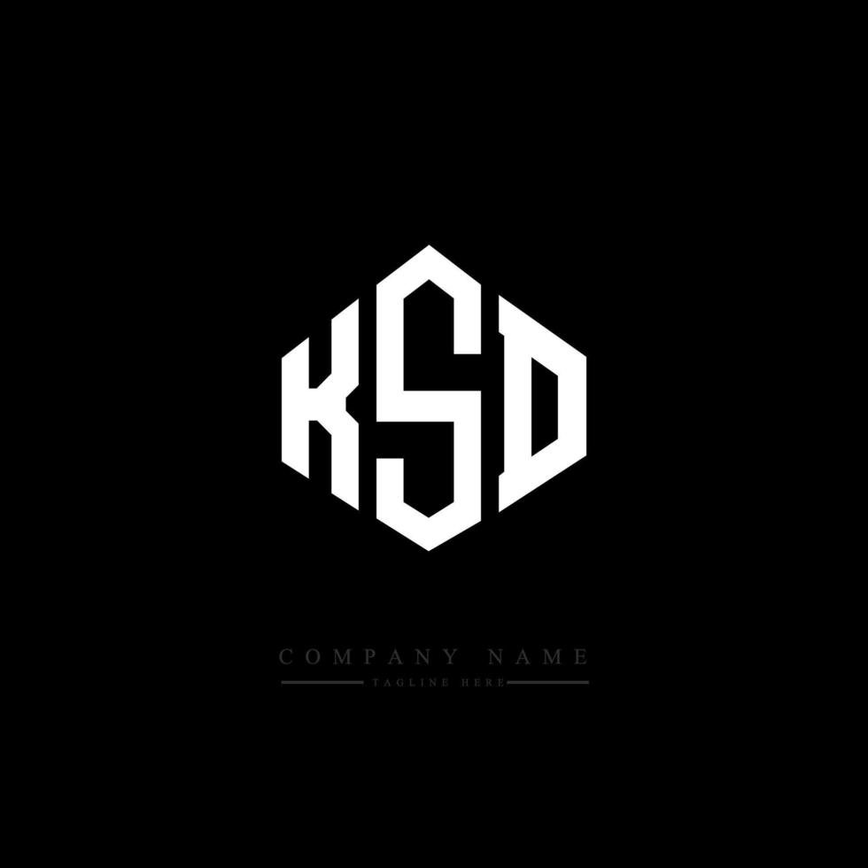 design de logotipo de letra ksd com forma de polígono. ksd polígono e design de logotipo em forma de cubo. ksd modelo de logotipo de vetor hexágono cores brancas e pretas. ksd monograma, logotipo de negócios e imóveis.