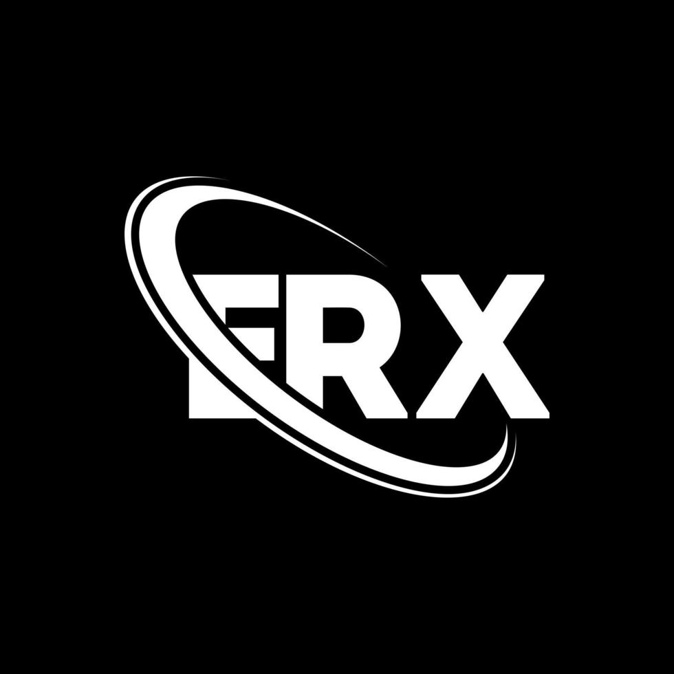 logotipo erx. carta erx. design de logotipo de carta erx. iniciais erx logotipo ligado com círculo e logotipo monograma maiúsculo. tipografia erx para tecnologia, negócios e marca imobiliária. vetor