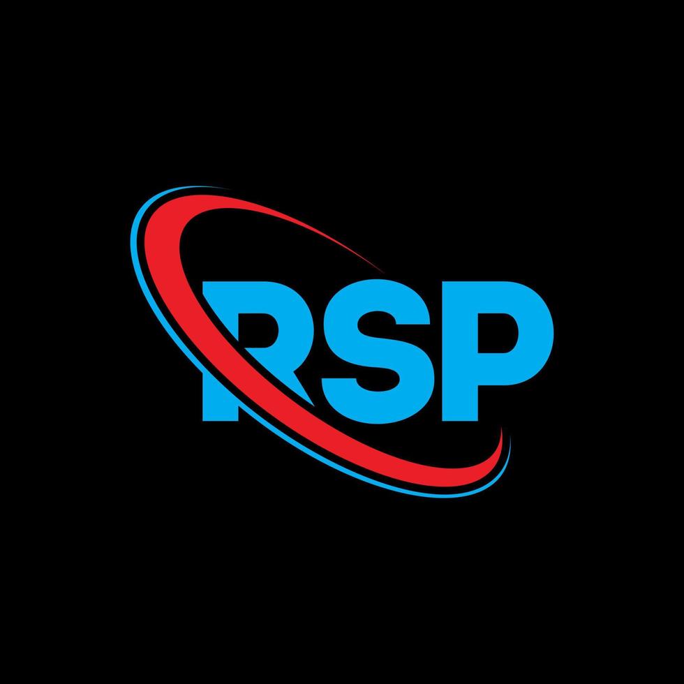 logotipo rsp. carta rs. design de logotipo de carta rsp. iniciais rsp logotipo ligado com círculo e logotipo monograma em maiúsculas. rsp tipografia para marca de tecnologia, negócios e imóveis. vetor