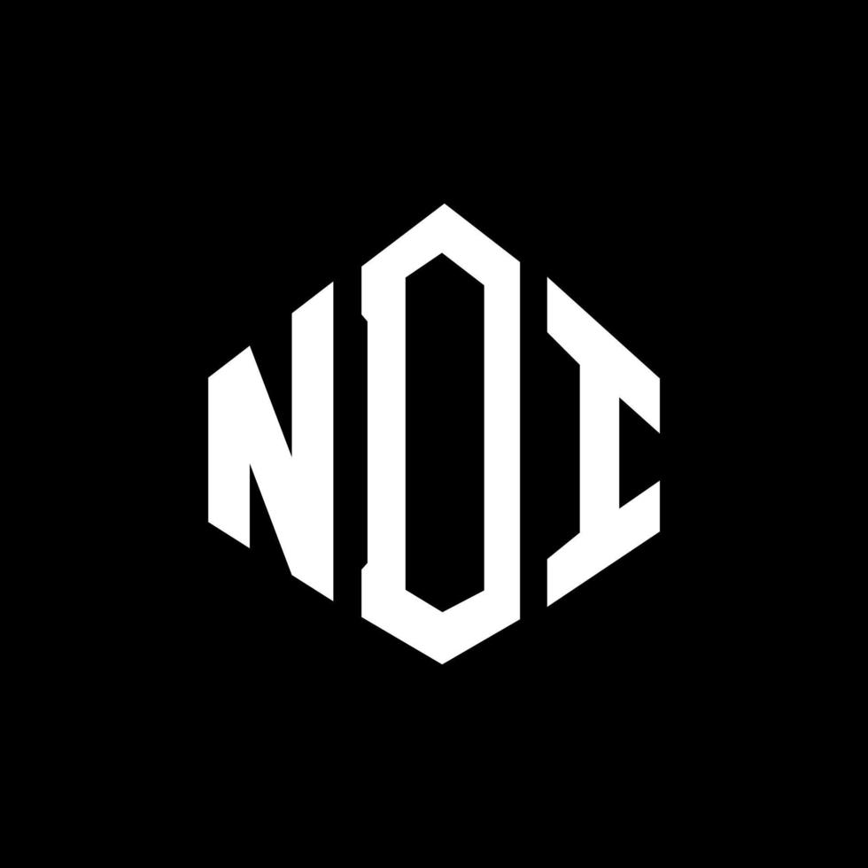 design de logotipo de letra ndi com forma de polígono. ndi polígono e design de logotipo em forma de cubo. modelo de logotipo de vetor hexágono ndi cores brancas e pretas. ndi monograma, logotipo de negócios e imóveis.