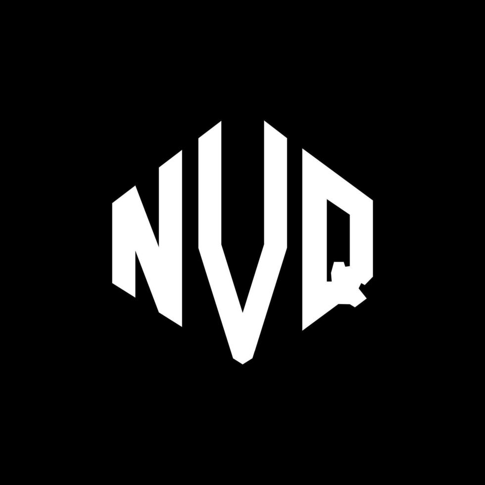design de logotipo de letra nvq com forma de polígono. nvq polígono e design de logotipo em forma de cubo. modelo de logotipo de vetor hexágono nvq cores brancas e pretas. nvq monograma, logotipo comercial e imobiliário.